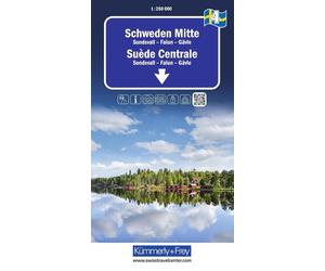 Carte routière n° 4 - Suède Centrale (Gävle, Sundsvall, Mora) | Kümmerly & Frey