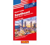 Carte routière n° 8 - USA Sud-Est : MidAtlantic, Appalaches | Hallwag - 2022