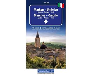 Carte routière - Ombrie, Marches | Kümmerly & Frey