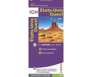 Carte routière - Ouest des USA | IGN