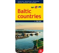 Carte routière - Pays Baltes | Jana Seta