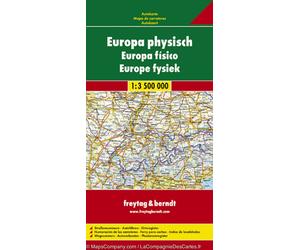 Carte routière & physique - Europe | Freytag & Berndt
