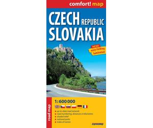Carte routière plastifiée - République Tchèque, Slovaquie | Express Map