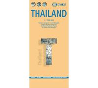Carte routière plastifiée - Thailande | Borch Maps