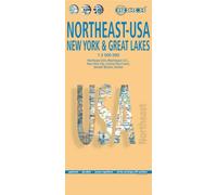 Carte routière plastifiée - USA Nord-Est | Borch Maps