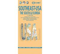 Carte routière plastifiée - USA Sud-Est | Borch Maps