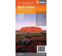 Carte routière - Red Centre (Australie), d'Alice Springs à Uluru | Hema Maps