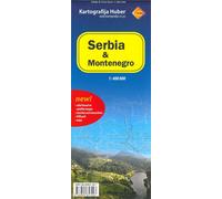 Carte routière - Serbie & Monténégro | Huber