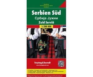 Carte routière - Serbie Sud | Freytag & Berndt