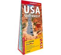 Carte routière stratifiée du sud-ouest des États-Unis 1:1 350 000