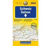 Carte routière - Suisse 2026 +10 plans de ville | Kümmerly & Frey