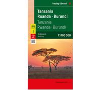Carte routière - Tanzanie, Rwanda, Burundi | Freytag & Berndt