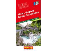 Carte routière - Tessin, Grisons (Suisse) | Hallwag