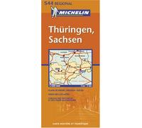 Carte routière : Thüringen, Sachsen, N° 11544 (en allemand)