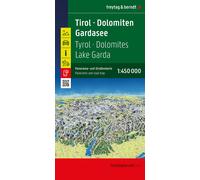 Carte routière Tyrol - Dolomites - Lac de Garde avec panorama | Freytag & Berndt