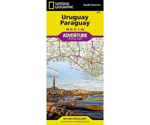 Carte routière - Uruguay & Paraguay | National Geographic