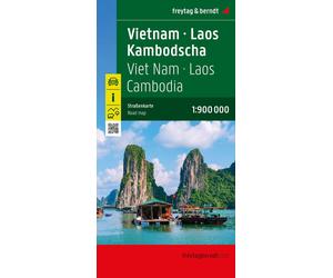 Carte routière - Vietnam, Laos et Cambodge | Freytag & Berndt