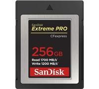 Carte SanDisk Extreme SD card PRO CFexpress Type B, 256 Go, jusqu'à 1 700 Mo/s, pour tourner des vidéos en 4K RAW G
