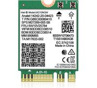 Carte sans Fil WiFi 6E Intel AX210 NGW Bluetooth 5.2 Adaptateur réseau tri-Bande 5400Mbps pour Ordinateur Portable Support Windows 10/11 (64bit) M.2/NGFF