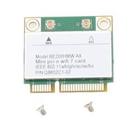 Carte sans Fil WiFi 7, Double Bande 802.11ax Mini PCI-E Adaptateur de Réseau de Carte WiFi, BT5.4 2,4 GHz 574Mbps 5 GHz 2,4 Gbps 6GHz 5800Mbps pour Les Ordinateurs Portables (Pas d'antenne)
