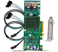 Carte SAS HBA Compatible LSI 9207-8i IT Mode 8 Ports avec câbles SATA