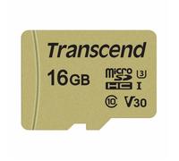 Carte SD 16GB UHS-I U3 microSD - TRANSCEND - 500S - Video Class V30 / Class10 - Jusqu'à 60 Mo/s