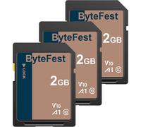 Carte Sd 2Go Lot De 3, Cartes Mémoire Sd Classe 10, A1, U1, V10, Pour Appareil Photo, Dslr, Photographe