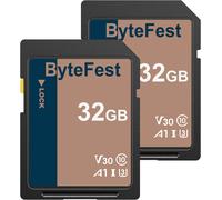 Carte Sd 32Go Lot De 2, Cartes Mémoire Sd Uhs-1 Classe 10, A1, U3, V30, Full Hd Vidéo, Pour Appareil Photo, Dslr, Photographe Professionnel