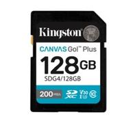Kingston Canvas Go Plus SDXC Memory Card Gen4 200MB/s C10 UHS-I U3 V30 128GB-SDG4/128GB