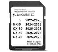 Carte SD de navigation MZD 2026 pour 3/CX-30/CX-50/CX-70 | Prend en charge l'affichage HUD des cartes USA Canada Mexique Plug & Play ; installation facile