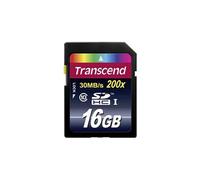 Transcend Carte SDHC TS16GSDHC10 16 Go Classe 10 UHS-I Lecture 30 Mo/s NAND ECC