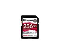 Kingston Technology 256GB Canvas React Plus SDXC UHS-II 300R/260W U3 V90 for Full HD/4K/8K