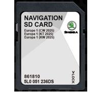 Carte SD Navigation GPS Europe - v20 ECE 2025 - 5L0051236DS - compatible avec SKODA - Amundsen - Discovery Media 2 MIB2