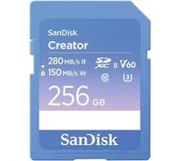 Carte SD - SanDisk - Creator - 256 Go - V60 - UHS-II - 280 MB/s 150Mb/s