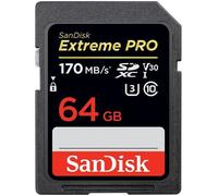 Carte SD SanDisk Extreme Pro SDHC SDXC UHS-I Classe 10 170M - S Carte mémoire 64G