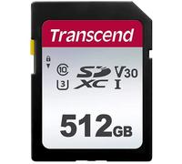 Carte SD TRANSCEND 300S 512GB - Video Class V30 / UHS-I U3 / Class10