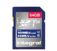 Carte SDHC 4K Intégral INSDX64G-100V30 64 Go - classe 10