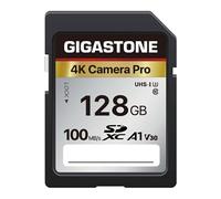 【5 Ans Récupération de Données】 GIGASTONE Carte Mémoire SDXC 128 Go | 4K Caméra Pro , Vitesse 100 Mo/s. Compatible avec Canon Nikon Sony Caméscope, A1 V30 UHS-I Classe 10 pour 4K UHD Vidéo