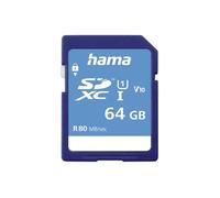 Hama Carte SDXC 64GB Classe 10 UHS‑I 80MB packaging FIN
