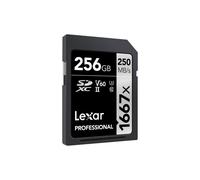 Carte SDXC - LEXAR - 256 Go - 250 Mo/s - Classe 10 UHS-II - 1667X Professional