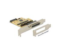 Carte Série Interne DeLOCK 89447 PCIe 2.0, Chipset SUN2410, Interface RS-232, FIFO 128 octets, Support Windows, avec Câble Série et Crochets d'élévation