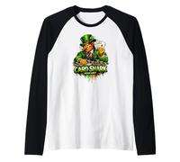 Carte Shark Leprechaun | Saint Patrick's Irish Lucky Funny Man Manche Raglan