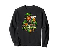 Carte Shark Leprechaun | Saint Patrick's Irish Lucky Funny Man Sweatshirt