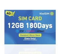 Carte SIM de Données 12 Go 180 Jours, Réseau Orange, Pas de Contrat, Pas de Texte/Voix, Français Carte SIM Fonctionne sur Les Appareils iOS et Android