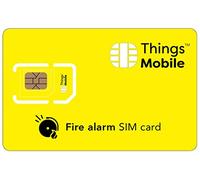 Carte SIM pour Alarme Anti-Incendie - Things Mobile - avec Couverture Mondiale et réseau Multi-opérateur GSM/2G/3G/4G, sans coûts Fixes. 10€ de crédit Inclus