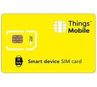 Carte SIM pour Appareil Intelligent - Things Mobile - avec Couverture Mondiale et réseau Multi-opérateur GSM/2G/3G/4G, sans coûts Fixes. Crédit Non Inclus