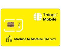 Carte SIM pour Machine to Machine - Things Mobile - Couverture Mondiale, réseau Multi-opérateur GSM/2G/3G/4G LTE, sans coûts Fixes, sans échéance avec des tarifs compétitifs. 10 € de crédit Inclus