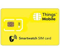 Carte SIM pour SMARTWATCH/Montre Intelligente - Things Mobile - avec Couverture Mondiale et réseau Multi-opérateur GSM/2G/3G/4G, sans coûts Fixes. Crédit Non Inclus