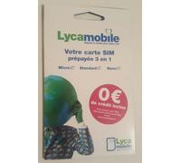 Carte sim prépayée lycamobile (réseau bouygues télécom)