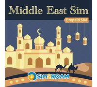 Carte SIM prépayée Moyen-Orient | 30 Jours | Jusqu'à 20 Go de données | Émirats Arabes Unis (Dubaï), Arabie Saoudite, Qatar et Plus (17 Pays) | Installation Facile, Aucune Activation requise